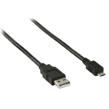 VLCB60500B10 Usb 2.0 kabel usb a male - micro-b male rond 1.00 m zwart Product foto