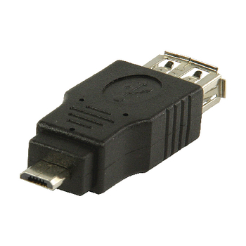 VLCB60901B Usb 2.0-adapter micro-b male - usb a female zwart Product foto