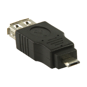 VLCB60901B Usb 2.0-adapter micro-b male - usb a female zwart Product foto