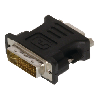 VLCP32900B Dvi-adapter dvi-i 24+5-pins male - vga female 15-pins zwart