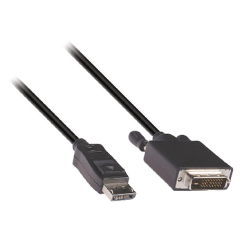 VLCP37200B10 Displayport kabel displayport male - dvi-d 24+1-pins male 1.00 m zwart Product foto