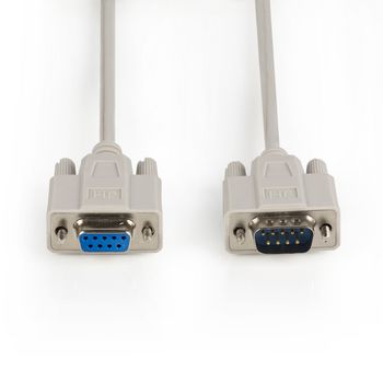 VLCP52010I150 Seriële kabel sub-d 9-pins male - sub-d 9-pins female 15.0 m ivoor Product foto