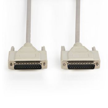 VLCP52110I50 Seriële kabel sub-d 25-pins male - sub-d 25-pins female 5.00 m ivoor Product foto
