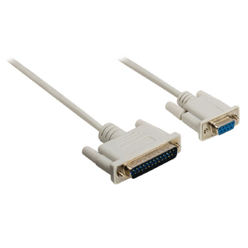 VLCP52135I20 Seriële kabel sub-d 25-pins male - sub-d 9-pins female 2.00 m ivoor Product foto