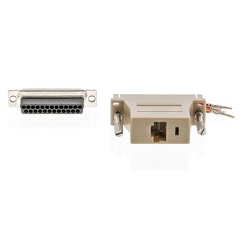 VLCP52822I Seriële adapter sub-d 25-pins male - rj45 (8/8) female ivoor Product foto