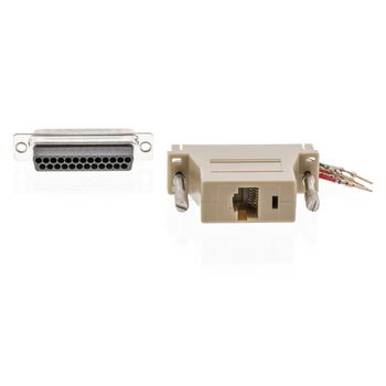 VLCP52823I Seriële adapter sub-d 25-pins female - rj45 (8/8) female ivoor Product foto