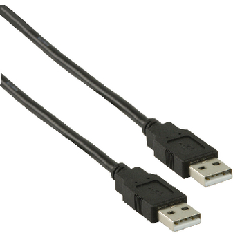 VLCP60000B10 Usb 2.0 kabel usb a male - usb a male rond 1.00 m zwart Product foto