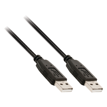 VLCP60001B30 Usb 2.0 kabel usb a male - usb a male rond 3.00 m zwart Product foto