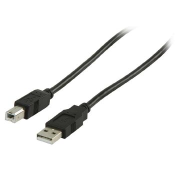 VLCP60100B05 Usb 2.0 kabel usb a male - usb-b male rond 0.5 m zwart Product foto