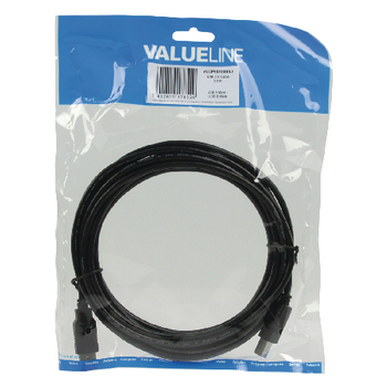 VLCP60100B50 Usb 2.0 kabel usb a male - usb-b male rond 5.00 m zwart Verpakking foto