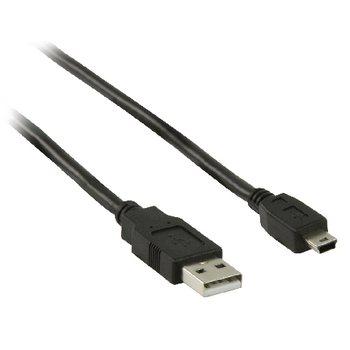 VLCP60300B10 Usb 2.0 kabel usb a male - mini-b male rond 1.00 m zwart Product foto