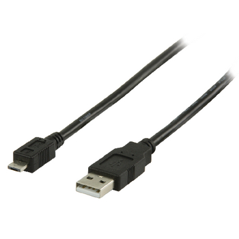 VLCP60400B20 Usb 2.0 kabel usb a male - micro-a male rond 2.00 m zwart
