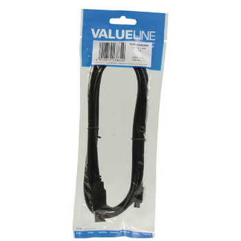 VLCP60400B20 Usb 2.0 kabel usb a male - micro-a male rond 2.00 m zwart Verpakking foto