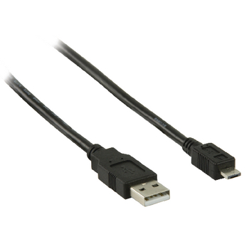 VLCP60400B10 Usb 2.0 kabel usb a male - micro-a male rond 1.00 m zwart Product foto