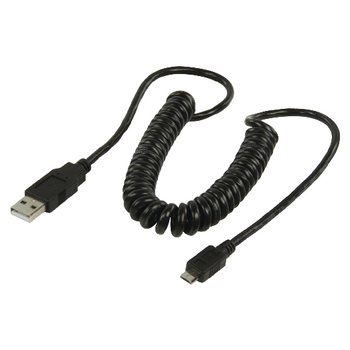 VLCP60540B20 Usb 2.0 kabel usb a male - micro-b male gedraaid 2.00 m zwart