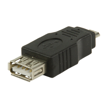 VLCP60901B Usb 2.0-adapter micro-b male - usb a female zwart Product foto