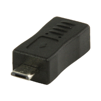 VLCP60904B Usb 2.0-adapter micro-b male - mini-b female zwart