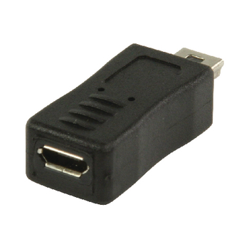 VLCP60907B Usb 2.0-adapter mini-b male - micro-b female zwart Product foto