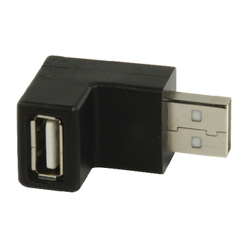 VLCP60930B Usb 2.0-adapter 90° haaks usb a male - usb a female zwart Product foto