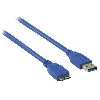 VLCP61500L05 Usb 3.0 kabel usb a male - micro-b male rond 0.50 m blauw Product foto