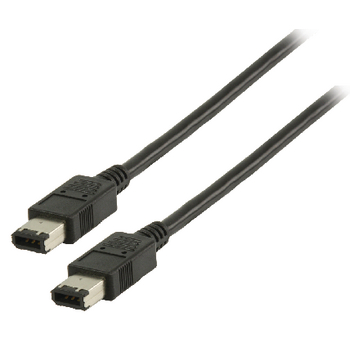 VLCP62200B2.00 Firewire 400 kabel firewire 6-pins male - firewire 6-pins male 2.00 m zwart