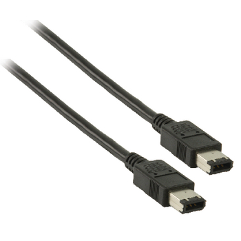 VLCP62200B2.00 Firewire 400 kabel firewire 6-pins male - firewire 6-pins male 2.00 m zwart Product foto