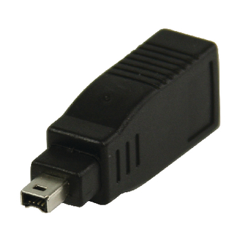 VLCP62900B Firewire400-adapter firewire 4-pins male - firewire 6-pins female zwart