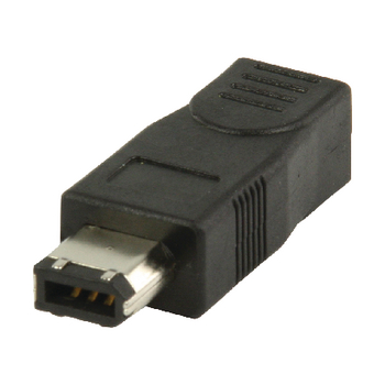VLCP62901B Firewire400-adapter firewire 6-pins male - firewire 4-pins female zwart Product foto
