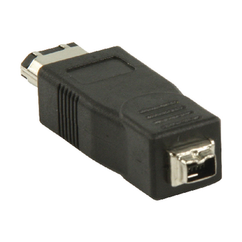 VLCP62901B Firewire400-adapter firewire 6-pins male - firewire 4-pins female zwart Product foto