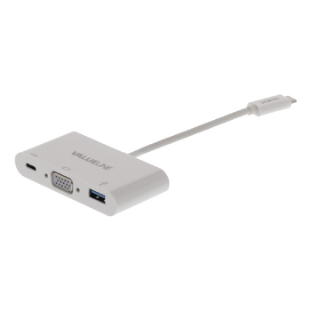 VLCP64760W02 Usb 3.1 adapter usb-c male - usb a female / usb-c female / vga female 15-pins wit