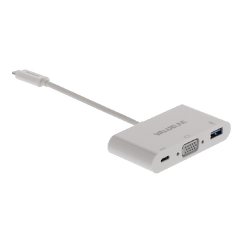 VLCP64760W02 Usb 3.1 adapter usb-c male - usb a female / usb-c female / vga female 15-pins wit Product foto