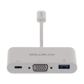 VLCP64760W02 Usb 3.1 adapter usb-c male - usb a female / usb-c female / vga female 15-pins wit Product foto