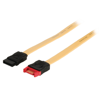 VLCP73205Y10 Sata 6 gb/s kabel intern sata 7-pins female - sata 7-pins male 1.00 m geel
