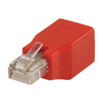 VLCP89250R Cat5 netwerk adapter rj45 (8/8) male - rj45 (8/8) female rood