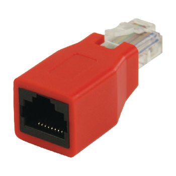VLCP89250R Cat5 netwerk adapter rj45 (8/8) male - rj45 (8/8) female rood Product foto