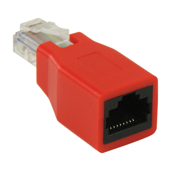 VLCP89250R Cat5 netwerk adapter rj45 (8/8) male - rj45 (8/8) female rood Product foto