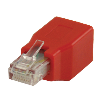 VLCP89251R Cat6 netwerk adapter rj45 (8/8) male - rj45 (8/8) female rood