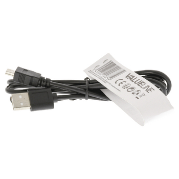 VLCT60300B10 Usb 2.0 kabel usb a male - mini-b male 1.00 m zwart Inhoud verpakking foto