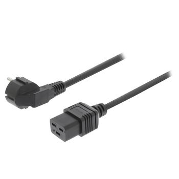 VLEP10300B20 Schuko power cable schuko male - iec-320-c19 2.00 m zwart