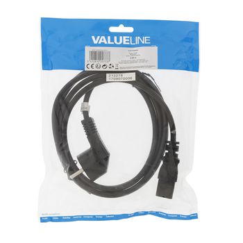VLEP10300B20 Schuko power cable schuko male - iec-320-c19 2.00 m zwart Verpakking foto