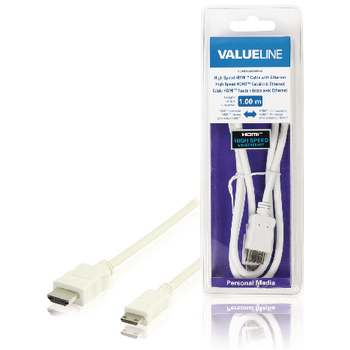 VLMB34500W10 High speed hdmi kabel met ethernet hdmi-connector - hdmi mini-connector male 1.00 m wit