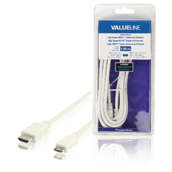 VLMB34500W20 High speed hdmi kabel met ethernet hdmi-connector - hdmi mini-connector male 2.00 m wit