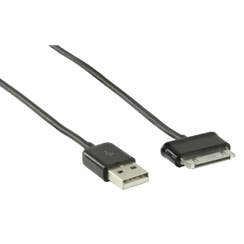 VLMB39200B20 Data en oplaadkabel samsung 30-pins male - usb a male 2.00 m zwart Product foto