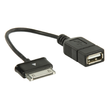 VLMB39205B02 Data en oplaadkabel samsung 30-pins male - usb a female 0.20 m zwart Product foto