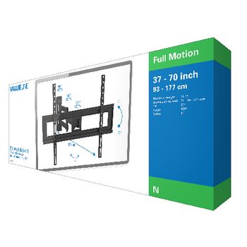 VLMFM3L Tv muurbeugel draai- en kantelbaar 37 - 70 \