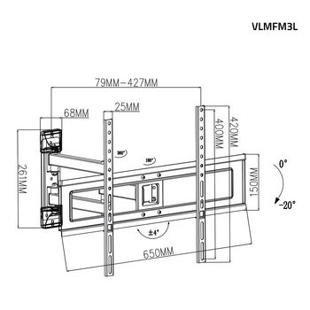 VLMFM3L Tv muurbeugel draai- en kantelbaar 37 - 70 \