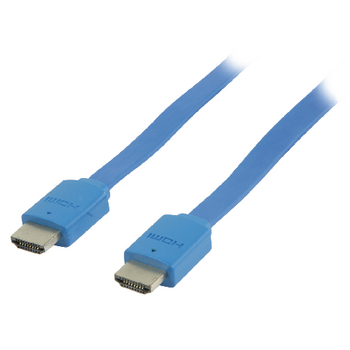 VLMP34010L2.00 High speed hdmi kabel met ethernet plat hdmi-connector - hdmi-connector 2.00 m blauw