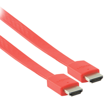 VLMP34010R2.00 High speed hdmi kabel met ethernet plat hdmi-connector - hdmi-connector 2.00 m rood Product foto