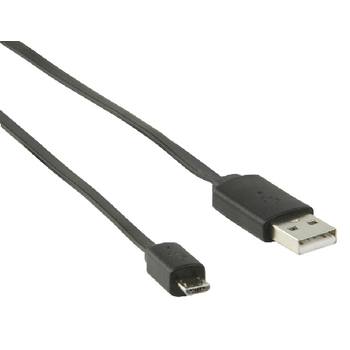 VLMP60410B1.00 Usb 2.0 kabel usb a male - micro-b male plat 1.00 m zwart Product foto