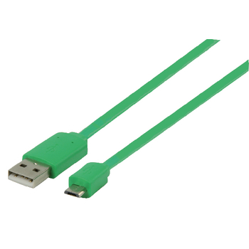 VLMP60410G1.00 Usb 2.0 kabel usb a male - micro-b male plat 1.00 m groen